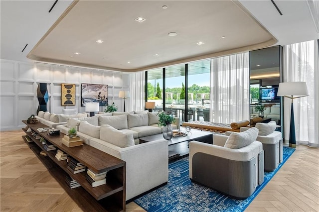 2425 Peachtree Rd NE Unit 1503, Atlanta, GA 30305 - living room with a decorative wall and expansive windows