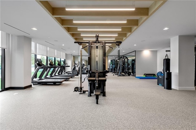 2425 Peachtree Rd NE Unit 1503, Atlanta, GA 30305 - exercise room featuring baseboards