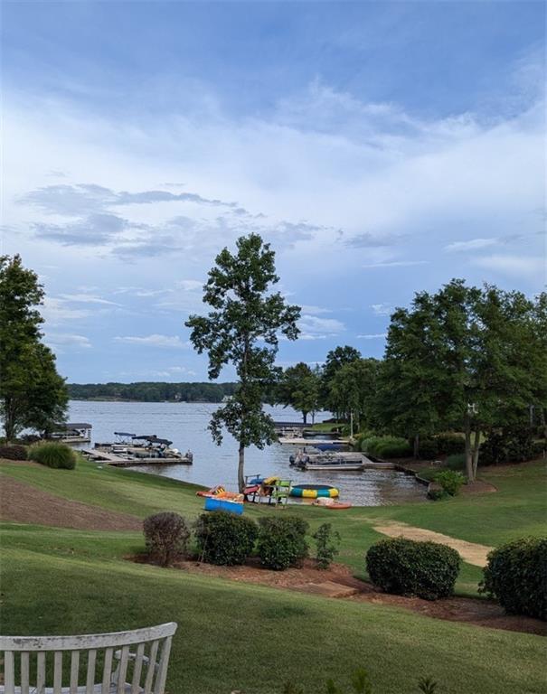 water view with a dock