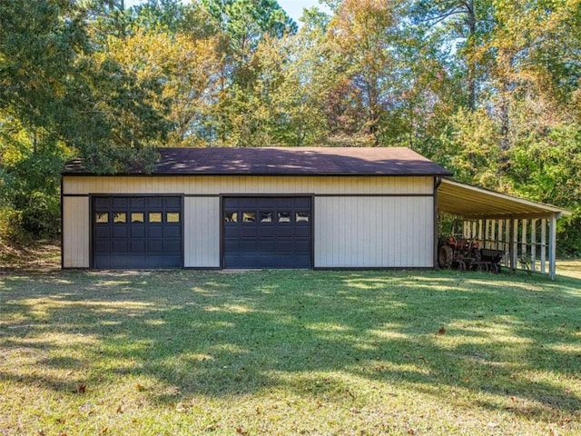 garage with a garage