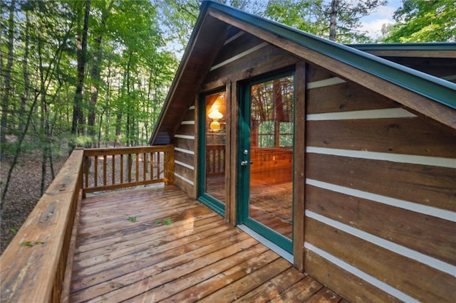 251 Honeysuckle Way, Blue Ridge, GA 30513 - view of wooden terrace
