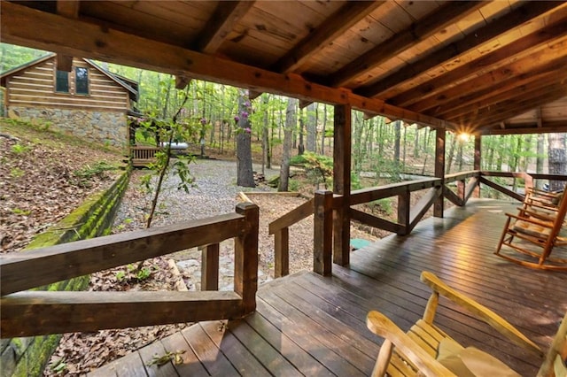 251 Honeysuckle Way, Blue Ridge, GA 30513 - view of wooden terrace