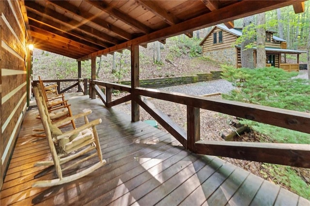 251 Honeysuckle Way, Blue Ridge, GA 30513 - view of wooden terrace