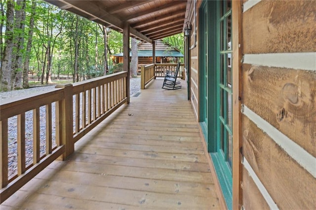 251 Honeysuckle Way, Blue Ridge, GA 30513 - view of wooden terrace