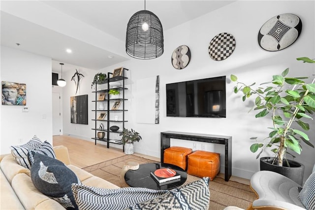 567 Ponce De Leon Ave NE Unit 606, Atlanta, GA 30308 - living room featuring recessed lighting and wood finished floors