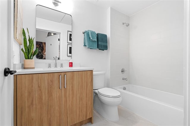 567 Ponce De Leon Ave NE Unit 606, Atlanta, GA 30308 - full bathroom with vanity, toilet, bathing tub / shower combination, and tile patterned flooring