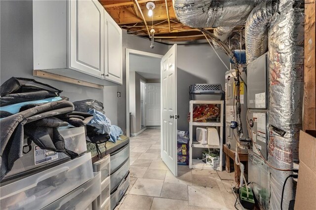 interior space featuring light tile patterned floors