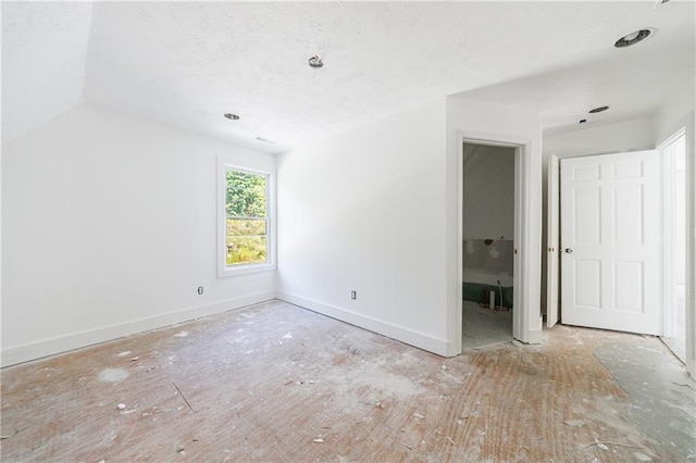 interior space with vaulted ceiling