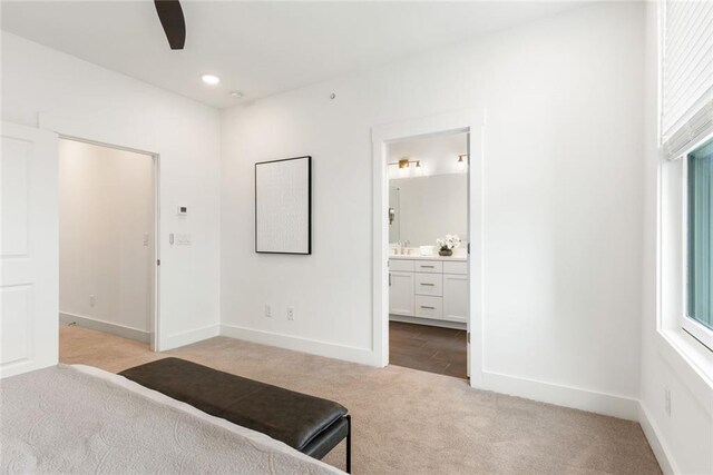 1032 Robert Smalls Way, Atlanta, GA 30318 - bedroom featuring light colored carpet, baseboards, and ensuite bathroom