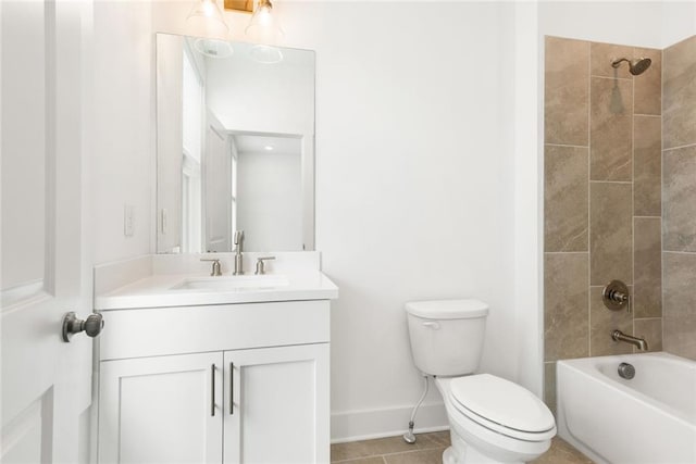 1032 Robert Smalls Way, Atlanta, GA 30318 - full bathroom with toilet, baseboards, vanity, bathing tub / shower combination, and tile patterned floors
