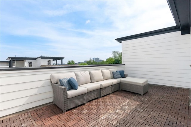 1032 Robert Smalls Way, Atlanta, GA 30318 - view of patio featuring a balcony and an outdoor hangout area