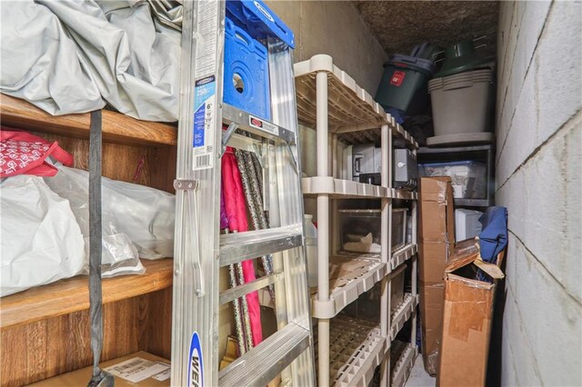 view of storage area