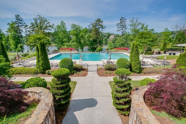 7405 Brookstone Way, Flowery Branch, GA 30542 - community pool with a patio area