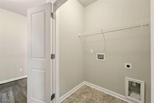 119 Hardy Water Dr, Lawrenceville, GA 30045 - washroom with washer hookup, hookup for an electric dryer, and baseboards
