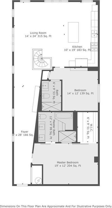 660 Glen Iris Drive # 206 & 109, Atlanta, GA 30308 - home floor plan