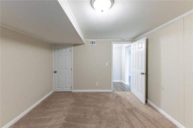 interior space with ornamental molding