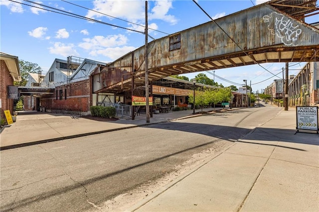 exterior space with sidewalks