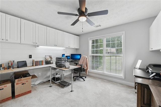 219 Summit Chase Dr, Jefferson, GA 30549 - office area with ceiling fan, light colored carpet, and baseboards