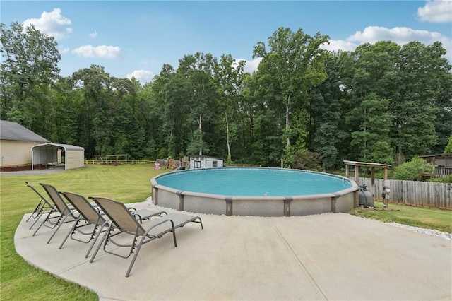 219 Summit Chase Dr, Jefferson, GA 30549 - view of swimming pool featuring an outbuilding