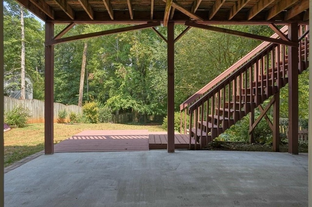 view of patio with a deck