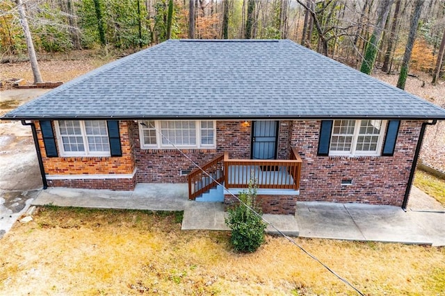 view of front of home with a patio