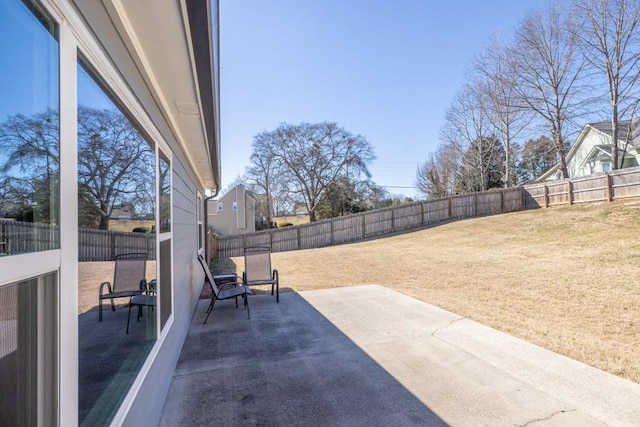 view of patio / terrace featuring a fenced backyard