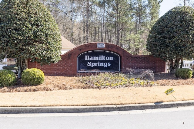 view of community sign