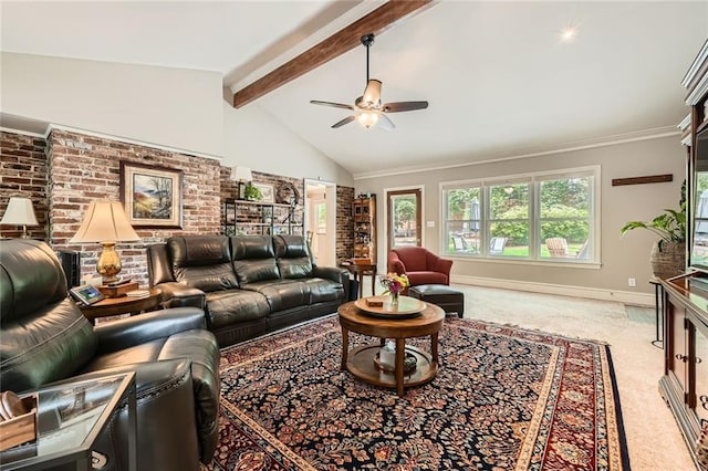2917 Townley Cir, Atlanta, GA 30340 - living room with a ceiling fan, baseboards, and light colored carpet