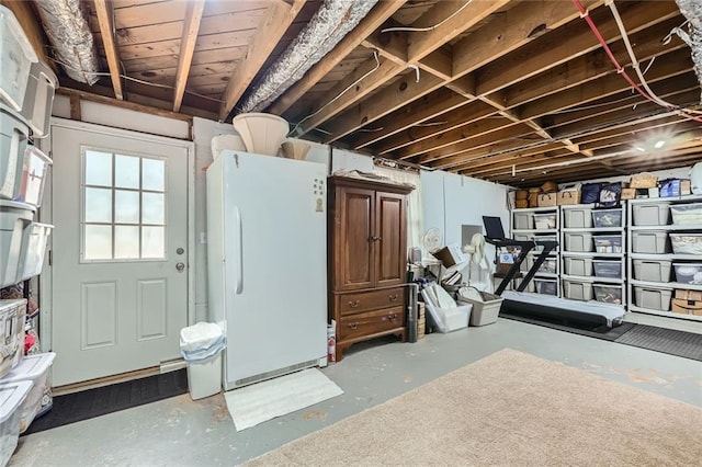 2917 Townley Cir, Atlanta, GA 30340 - below grade area featuring freestanding refrigerator