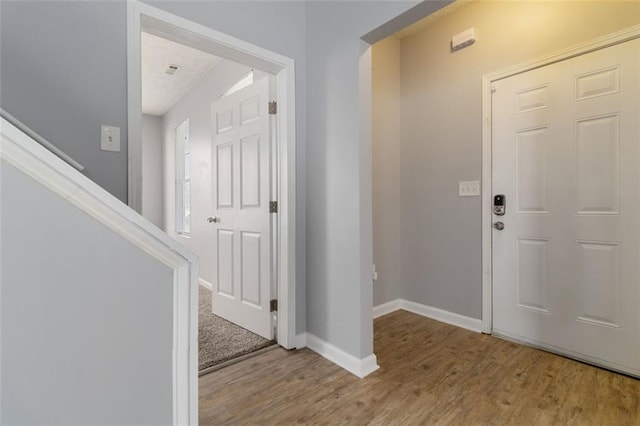 foyer featuring light wood-type flooring