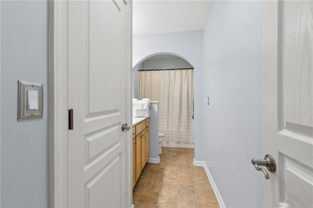 7927 Keepsake Ln, Flowery Branch, GA 30542 - full bathroom with vanity and curtained shower