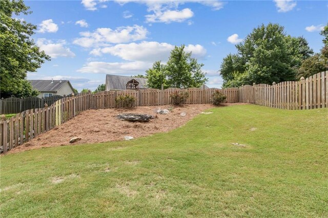 7927 Keepsake Ln, Flowery Branch, GA 30542 - rear view of house featuring a patio area, a fenced backyard, and roof with shingles