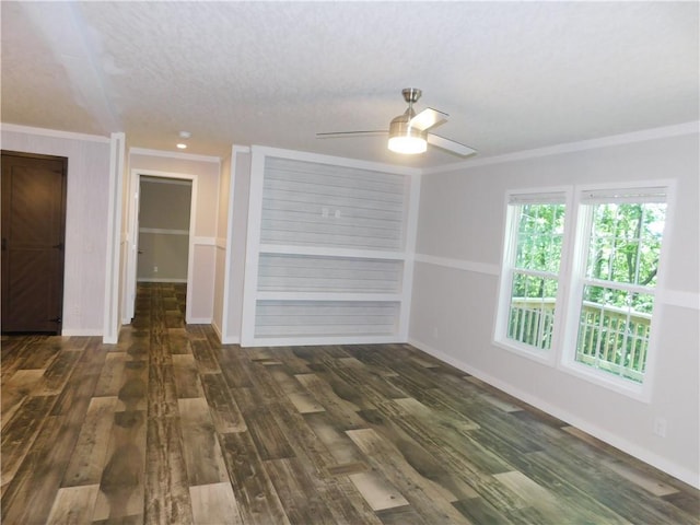 129 Lost Pl, Dahlonega, GA 30533 - unfurnished room with a ceiling fan, wood finished floors, crown molding, and baseboards