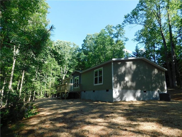 129 Lost Pl, Dahlonega, GA 30533 - view of side of property with crawl space and a deck