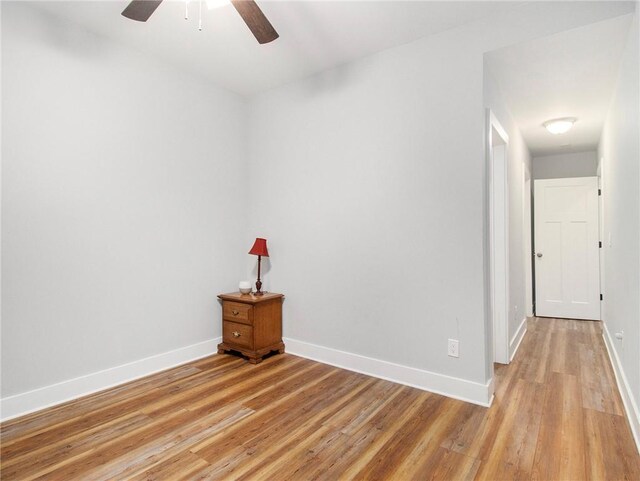 1033 Lanier Ave, Gainesville, GA 30501 - unfurnished room featuring light wood-type flooring, ceiling fan, and baseboards
