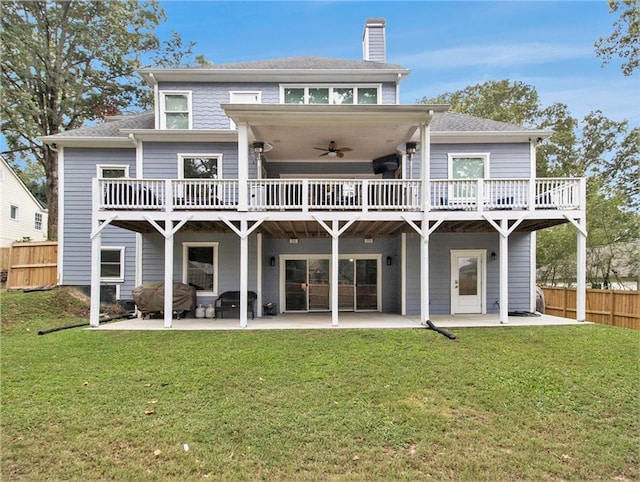 1033 Lanier Ave, Gainesville, GA 30501 - back of house with a yard, a patio area, and fence