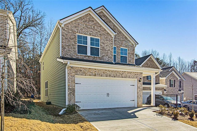 view of front facade featuring a garage