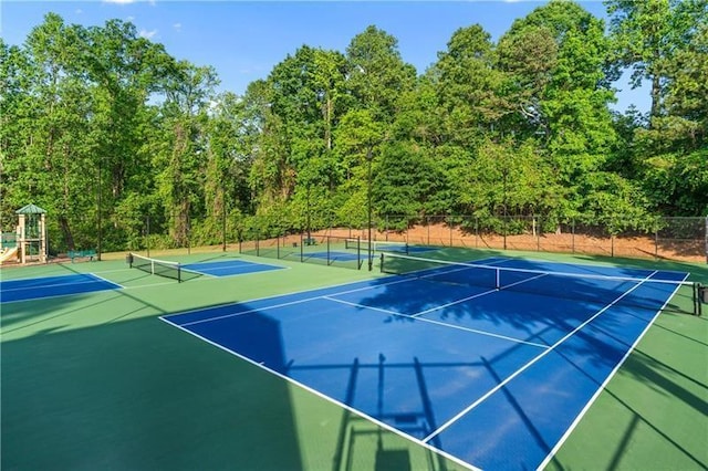 971 Reap Ln, Lawrenceville, GA 30043 - view of tennis court featuring community basketball court