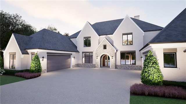 view of front facade with a garage