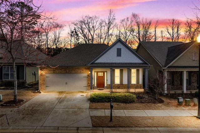 view of front of house featuring a garage