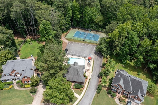 1558 Amberwood Creek Dr NW, Kennesaw, GA 30152 - drone / aerial view of a pool area