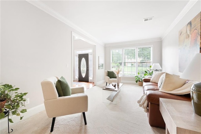 1558 Amberwood Creek Dr NW, Kennesaw, GA 30152 - living room featuring crown molding and carpet floors