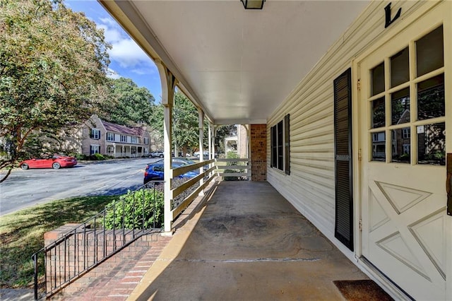 view of patio / terrace featuring covered porch