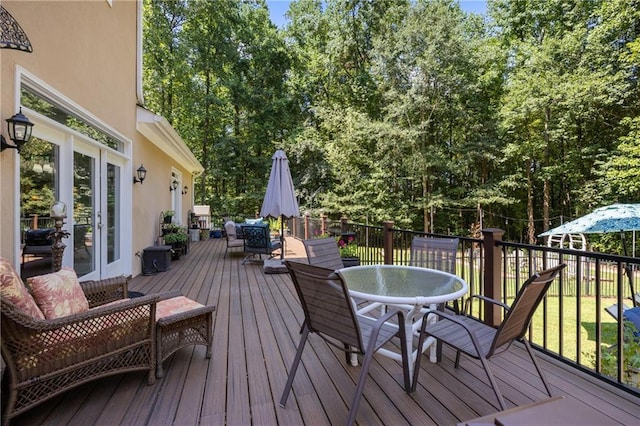 view of wooden deck