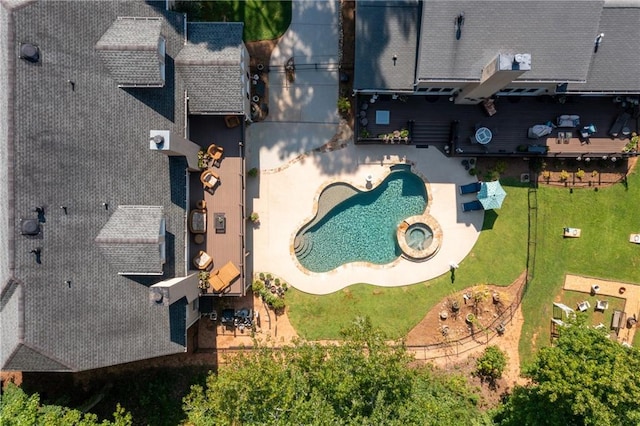 birds eye view of property