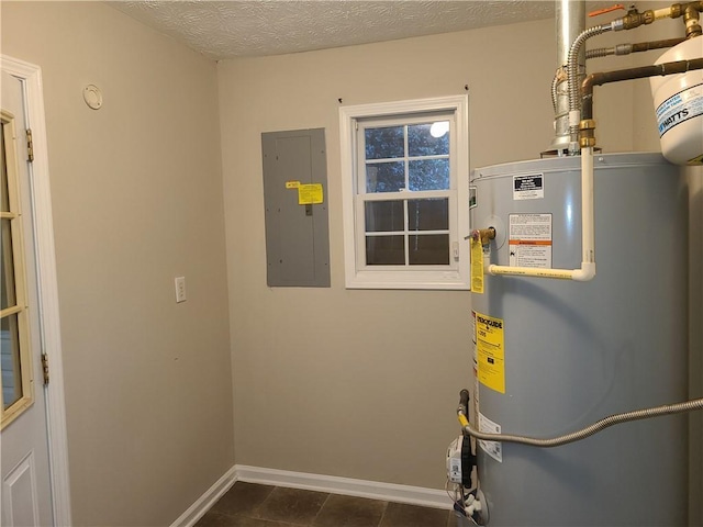 utilities with gas water heater and electric panel