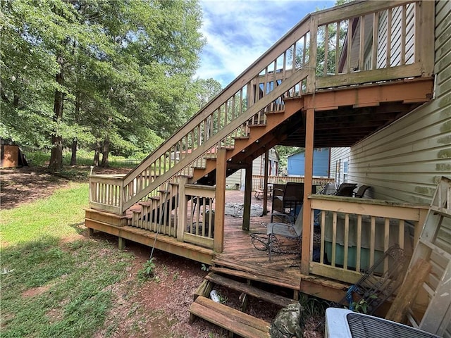 135 Woodcrest Dr, Covington, GA 30016 - deck with stairway