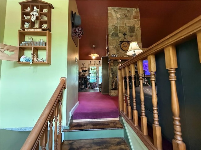 135 Woodcrest Dr, Covington, GA 30016 - stairs with a high ceiling