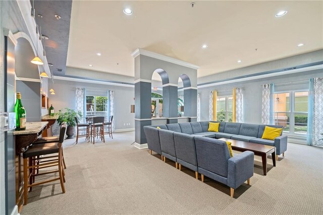 view of carpeted living room