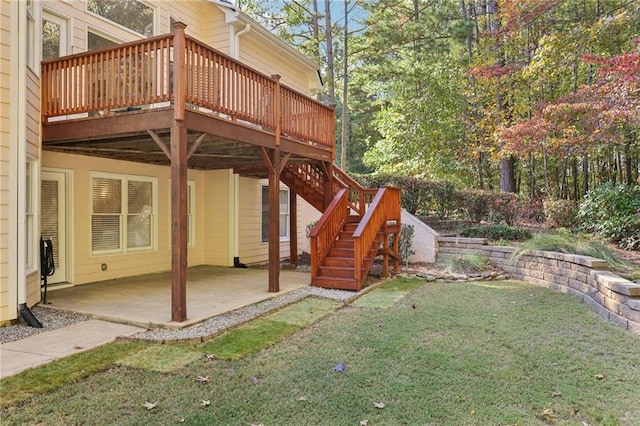 exterior space with a patio and a deck